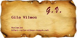 Gila Vilmos névjegykártya